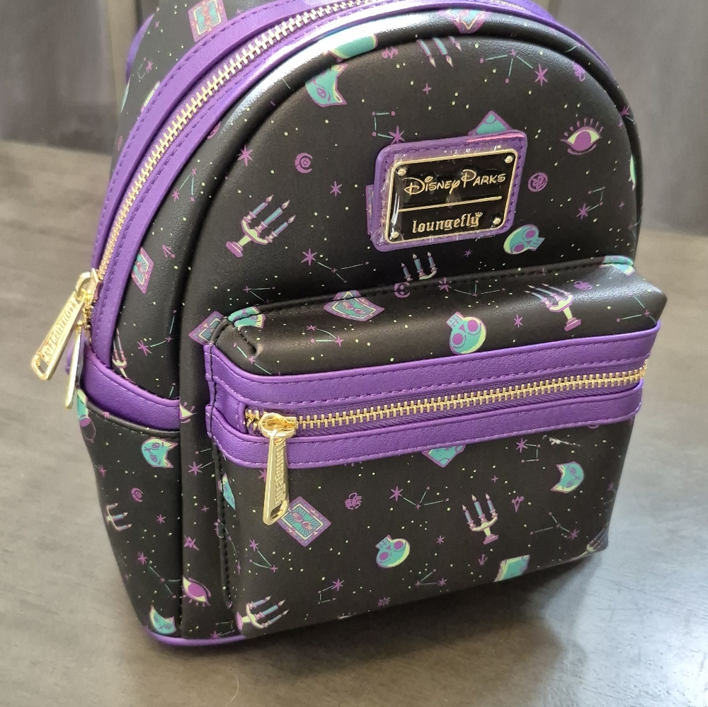 New Disney Parks Loungefly Black and Purple Mini Backpack Hocus Pocus